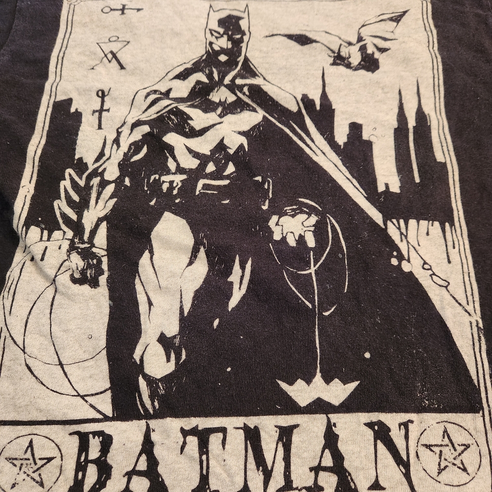 Black Batman Graphic T-Shirt Tarot Men's Small